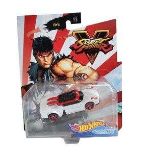 Hot Wheels Street Fighters V Character Car RYU 1/5 Capcom Mattel White Red New
